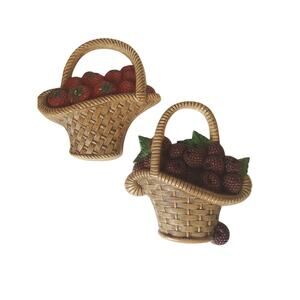 2 piece Burwood fruit basket wall hangings 6"